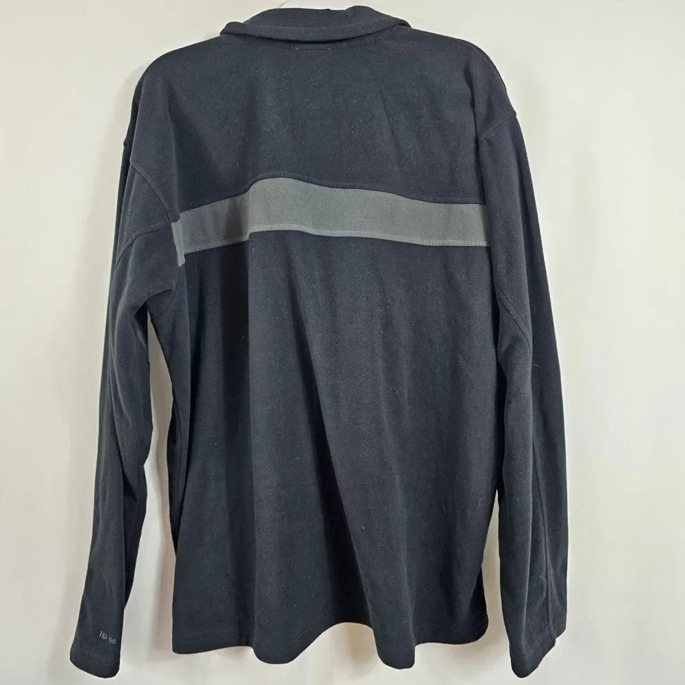 The North Face TKA 100 Quarter Zip Pullover In Black And Gray - Size XL
